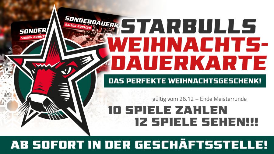Starbulls Weihnachts Dauerkarte unterm Christbaum