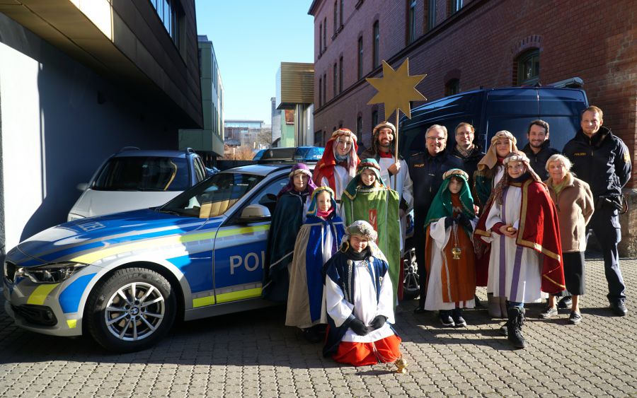 Sternsinger beim Polizeipräsidium Oberbayern Süd