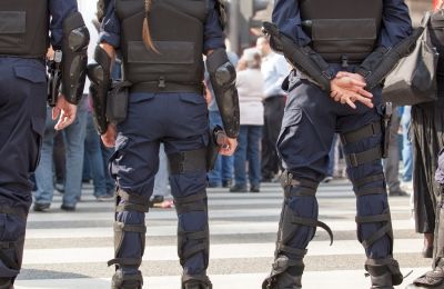 Protestaktion von Landwirten am Edeka Zentrallager