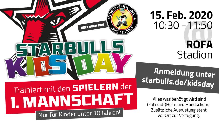 Starbulls KidsDay am 15 Februar Erstmalig Abnahme 