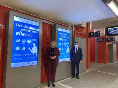 Große Mehrheit der Fahrgäste mit Mund Nasen Bedeck