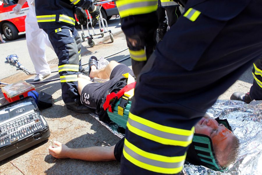 Traunstein Frontalunfall mit vier zum Teil schwer 