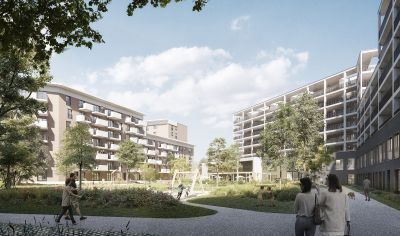Südlichen Oberwiesenfeld in München Wohnquartier d