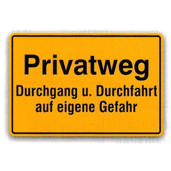 Schild Privatweg