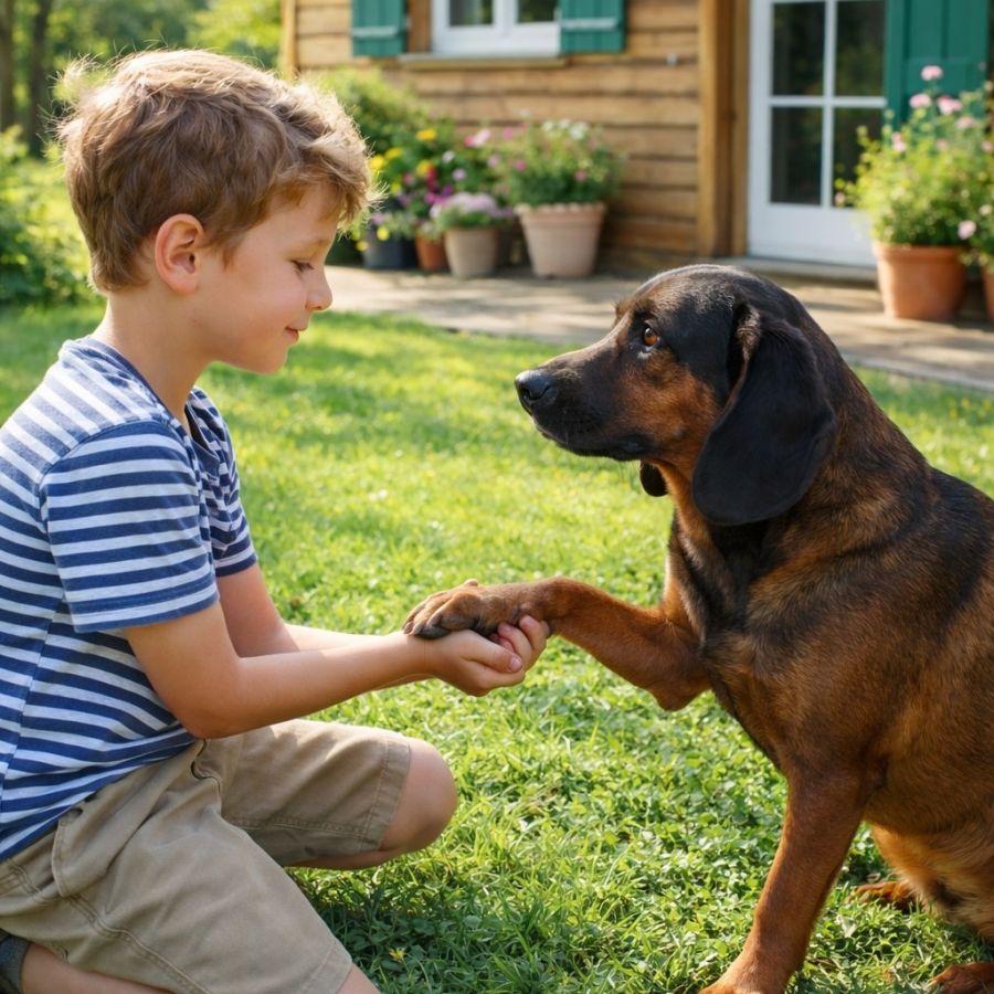 Therapeutische Begleitung mit Hund Xaver
