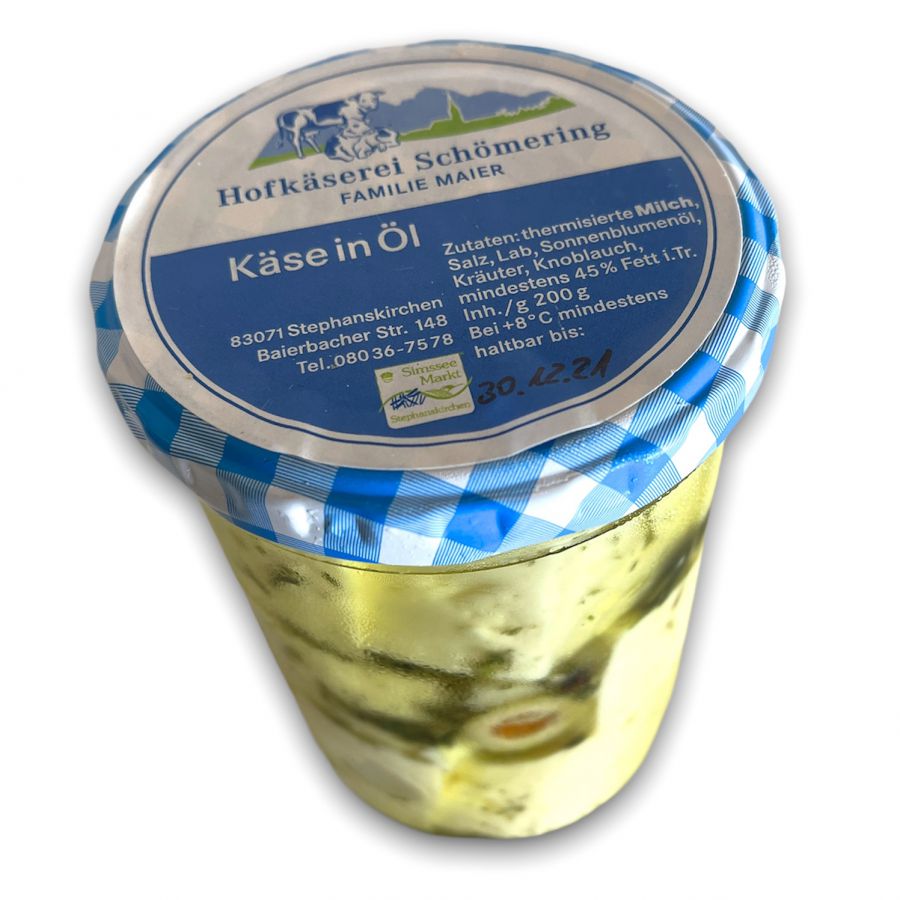 Käse in Öl der Hofkäserei Schömering