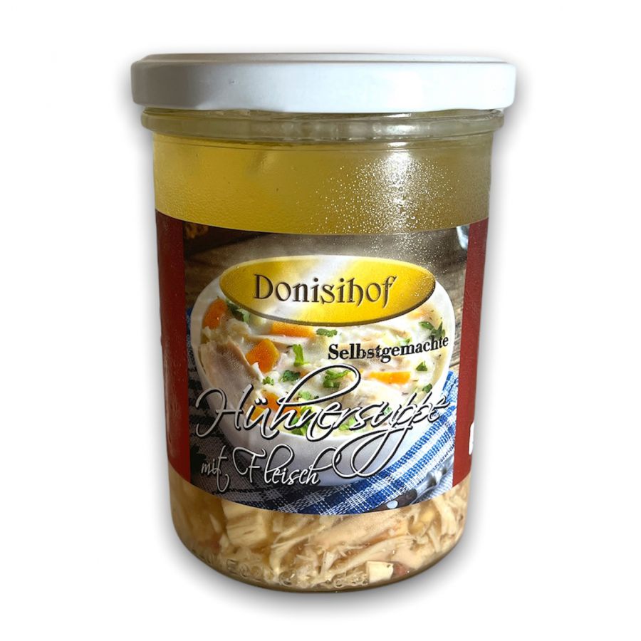 Hühnersuppe selbstgemacht mit Fleisch 400 ml