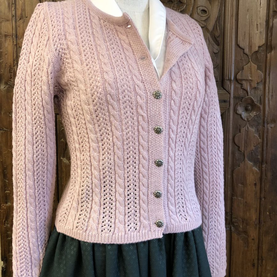 Damen Strickjacke mit Zopfmuster